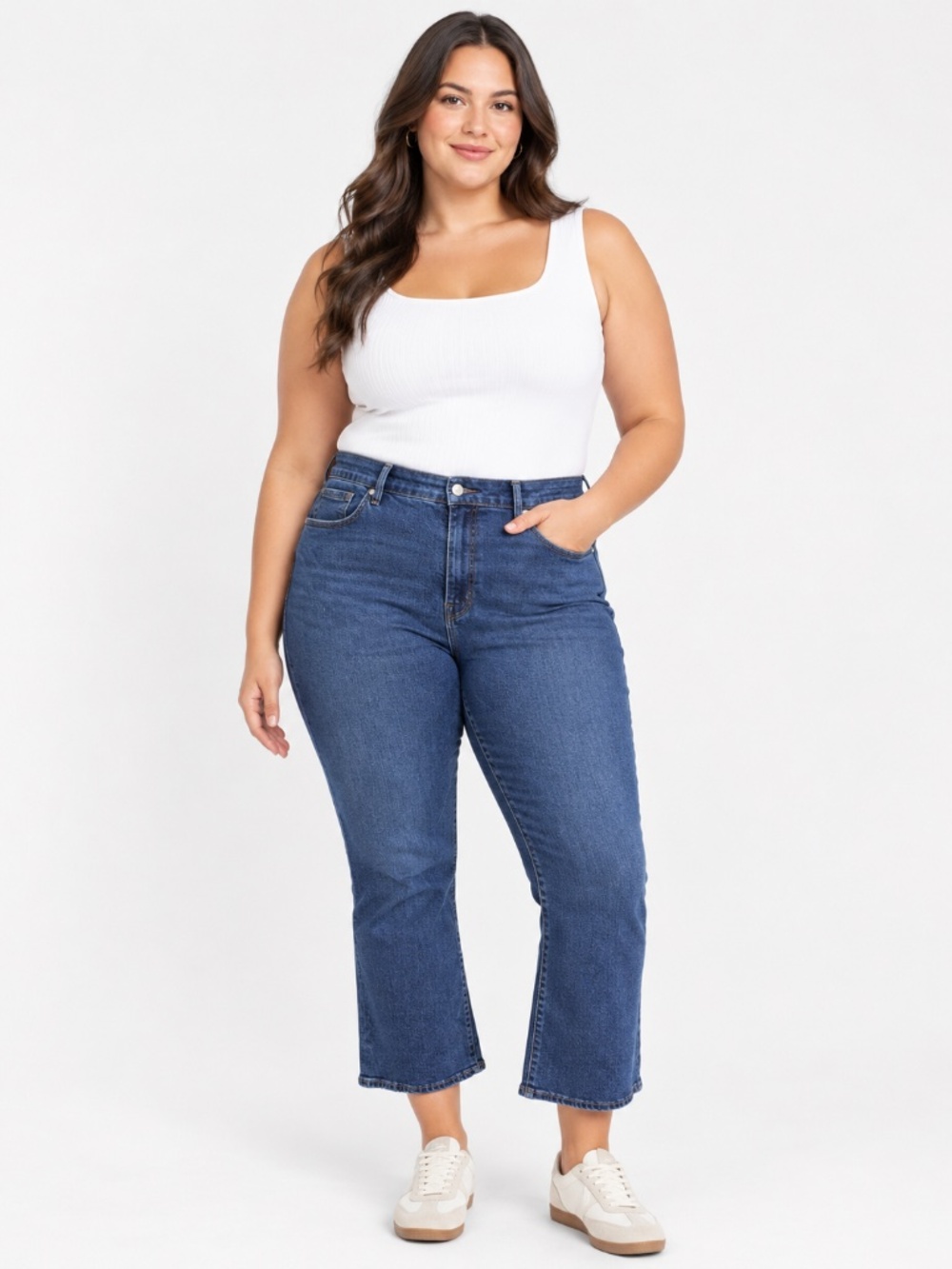 Good American Good Legs Crop Mini Boot Women's Jeans Size 26 - Indigo 590 (2024)